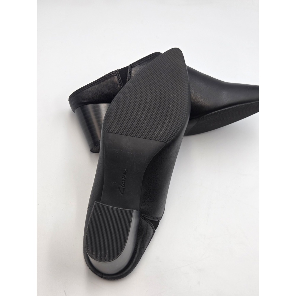 Clarks Women's Ellanie Pace Black Leather Comfort Size 9 EUC No Box Classic - Picture 11 of 11